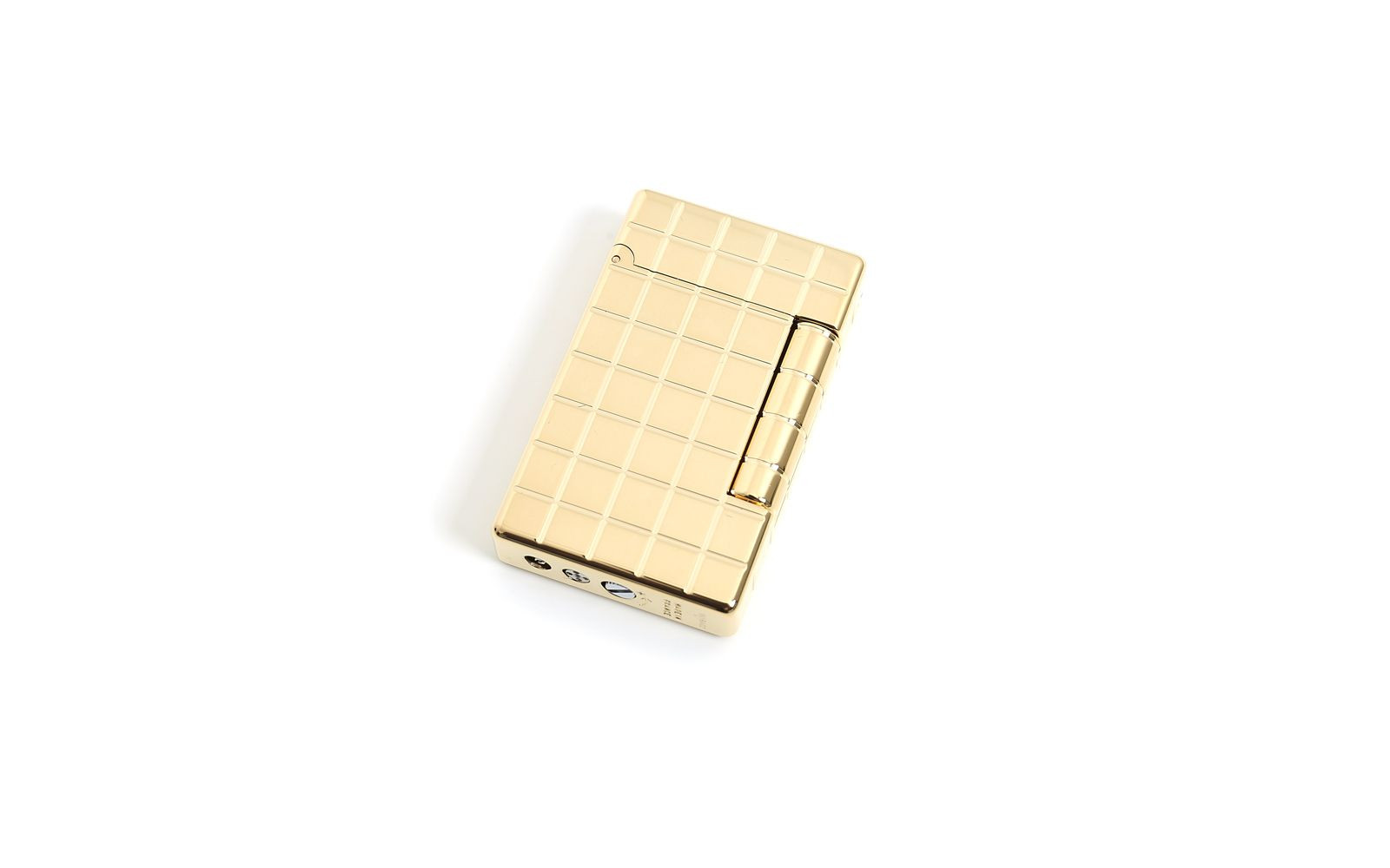 1191.jpg S. T. Dupont Accendino Initial Quadri Gold Bronze - immagine 2