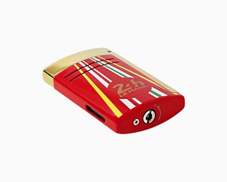 2136.jpg S. T. Dupont Accendino Maxijet 24 H du Mans rosso/dorato - immagine 2