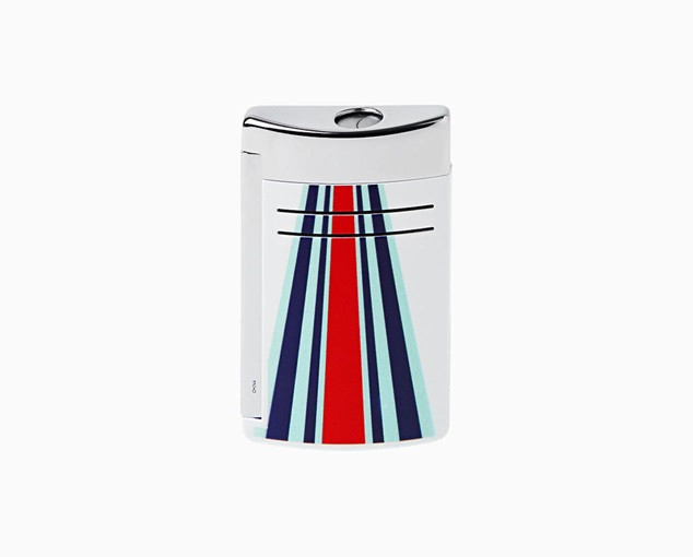 Accendino Maxijet 24 H du Mans bianco/cromato S.T. Dupoint Accendino Maxijet 24 H du Mans bianco/cromato S.T. Dupoint