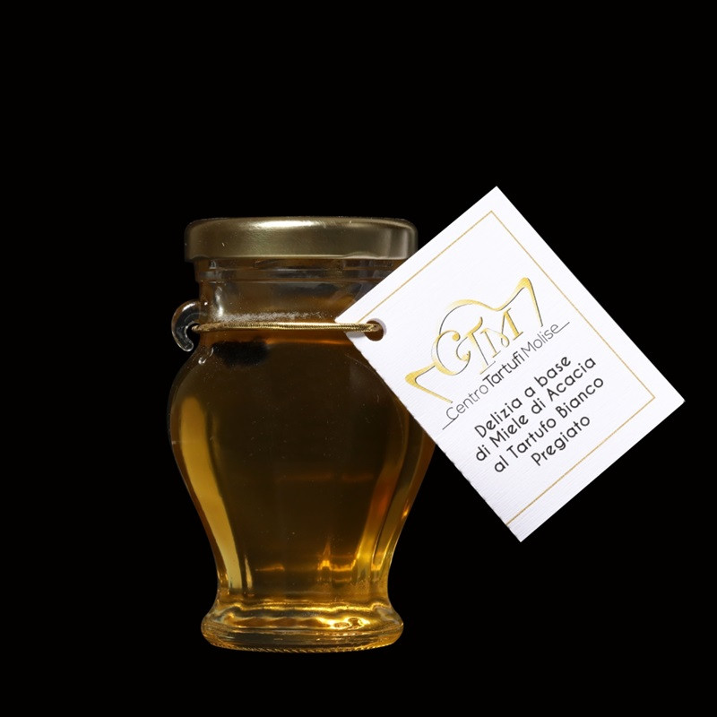 Delizia a Base di Miele al Tartufo Bianco 120 gr Delizia a Base di Miele al Tartufo Bianco 120 gr