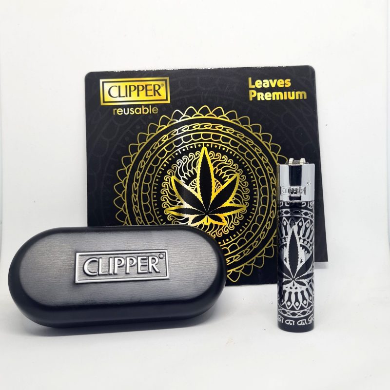 Accendino CLIPPER LEAVES PREMIUM 2 CON CONFEZIONE REGALO