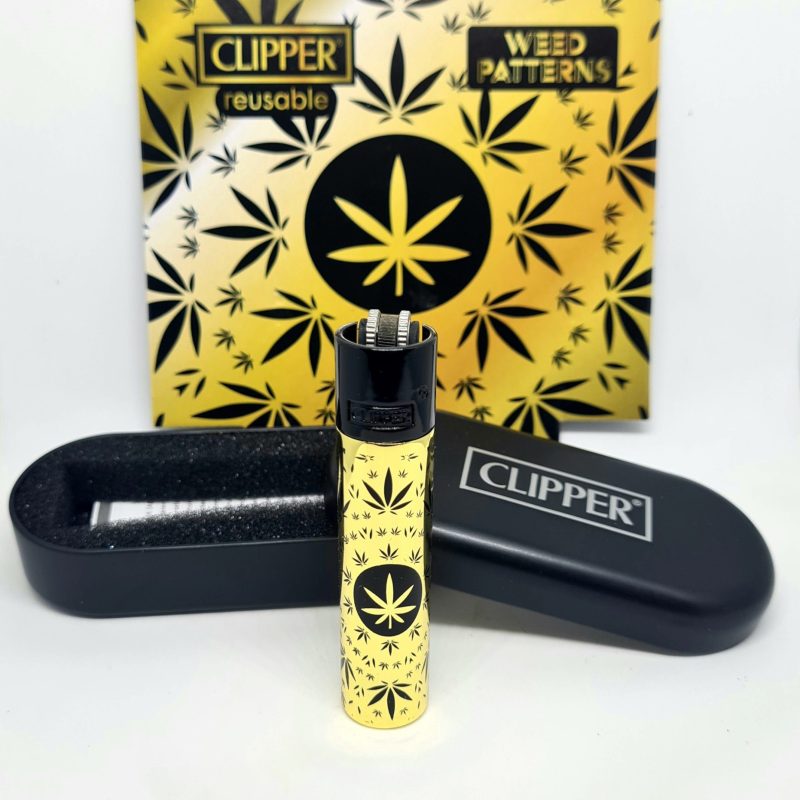 Accendino CLIPPER WEED PATTERSON 3 CON CONFEZIONE REGALO