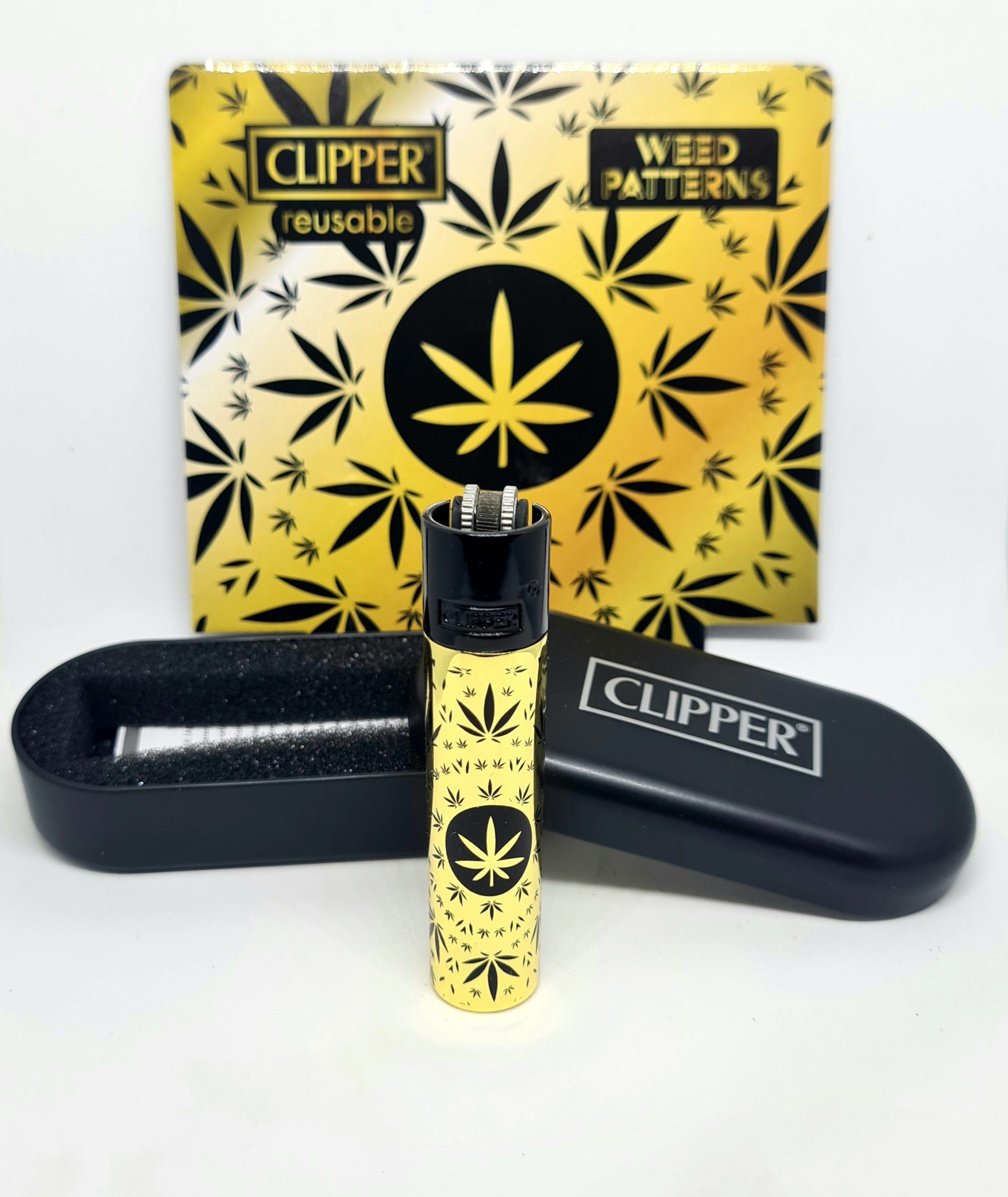 2348.jpg Accendino CLIPPER WEED PATTERSON 3 CON CONFEZIONE REGALO