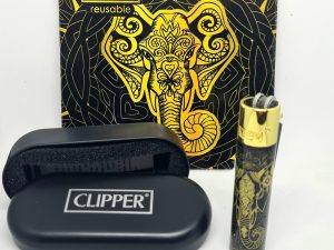 Accendino CLIPPER TRIBAL ELEPHANT 2 CON CONFEZIONE REGALO