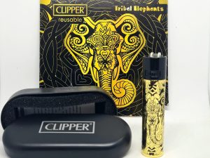 Accendino CLIPPER TRIBAL ELEPHANT 1 CON CONFEZIONE REGALO