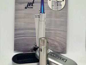 Accendino CLIPPER SILVER JET FLAME CON CONFEZIONE REGALO