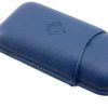 Portasigari per due sigari medi in pelle saffiano blu
