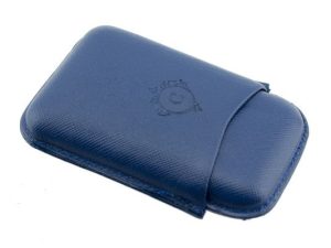 Cartujano Portasigari per tre sigari in pelle saffiano