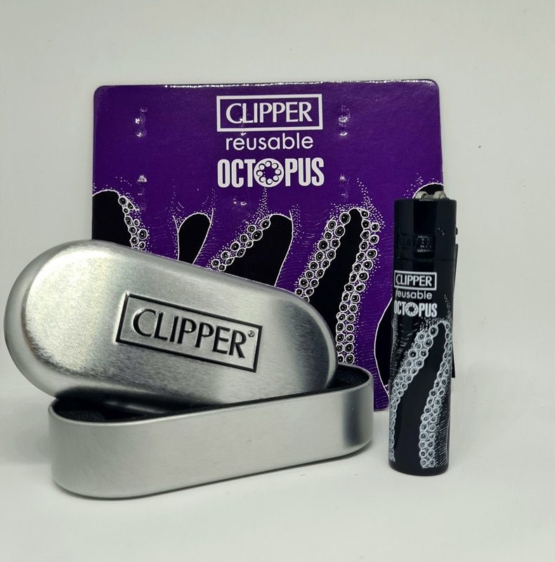 CLIPPER METAL OCTOPUS 1 CON CONFEZIONE IN METALLO