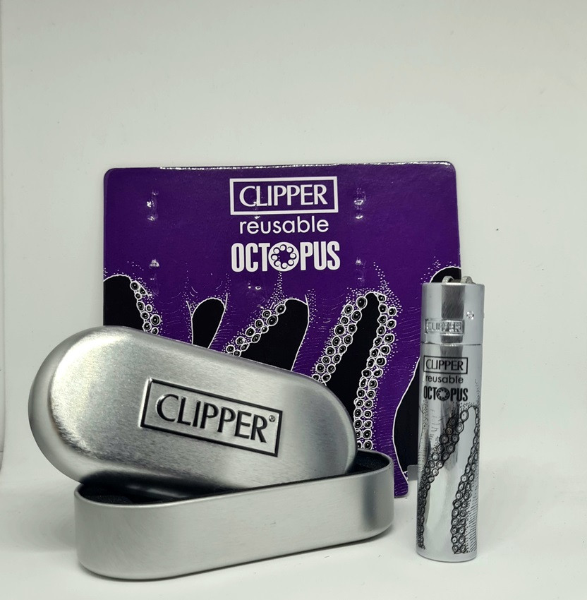 2487.jpg CLIPPER METAL OCTOPUS 2 CON CONFEZIONE IN METALLO