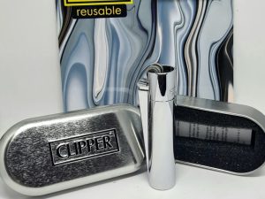 CLIPPER METAL SILVER CROMO CON CONFEZIONE IN METALLO