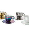 Set di 4 tazze da cappuccino Illy Art Collection, design esclusivo di John Armleder.
