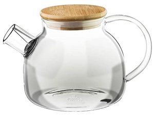 Teiera in Vetro Aurora con Tappo in Bamboo
