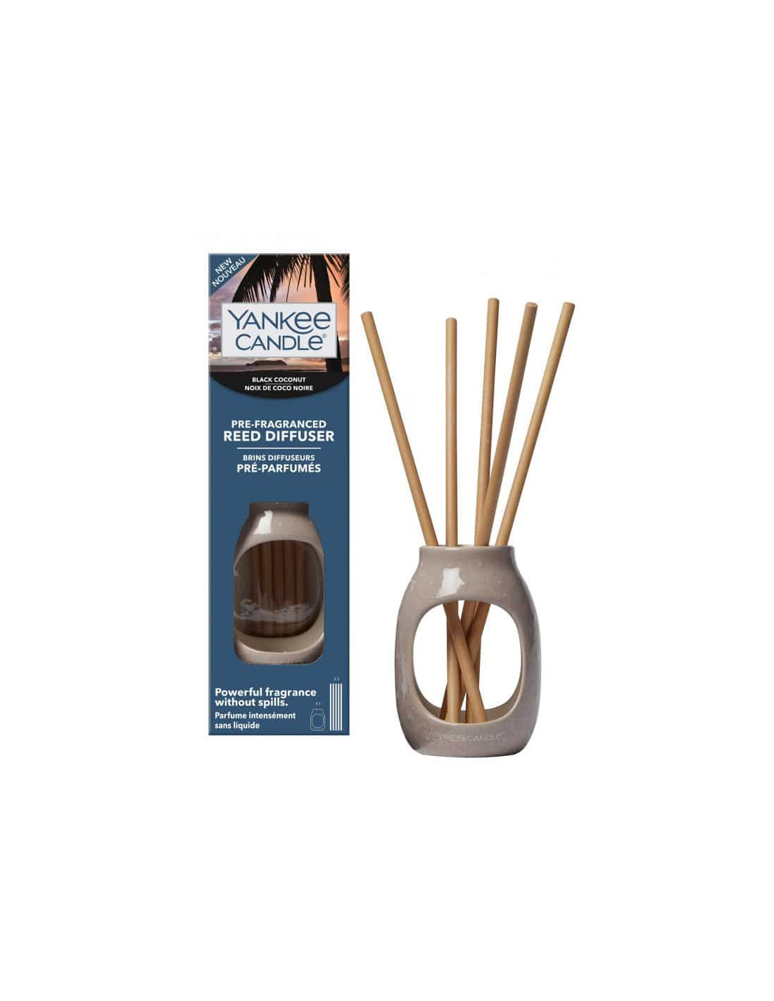 830.jpg Pre-Fragranced Reed Diffuser Embossed Black Coconut