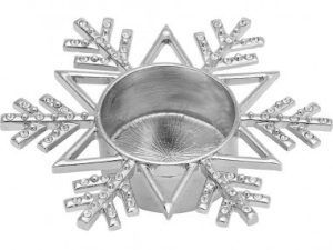 Porta Tea Light Twinklink Snowflake